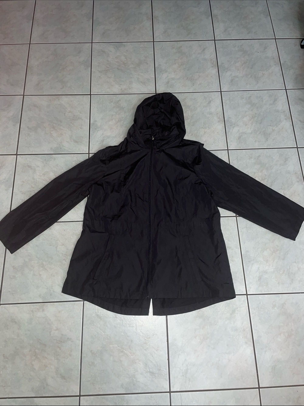 Women's Black Hooded Lightweight jacket size x-large